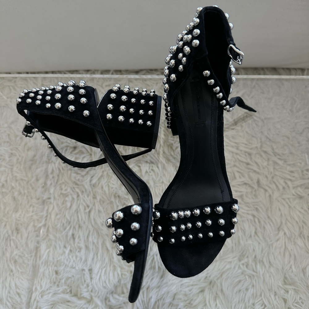 ALEXANDER WANG SUEDE STUDDED SANDAL SIZE EU 38.5